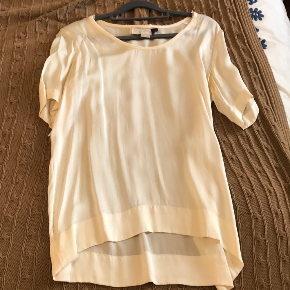 Stella McCartney sheer silk T-shirt blouse